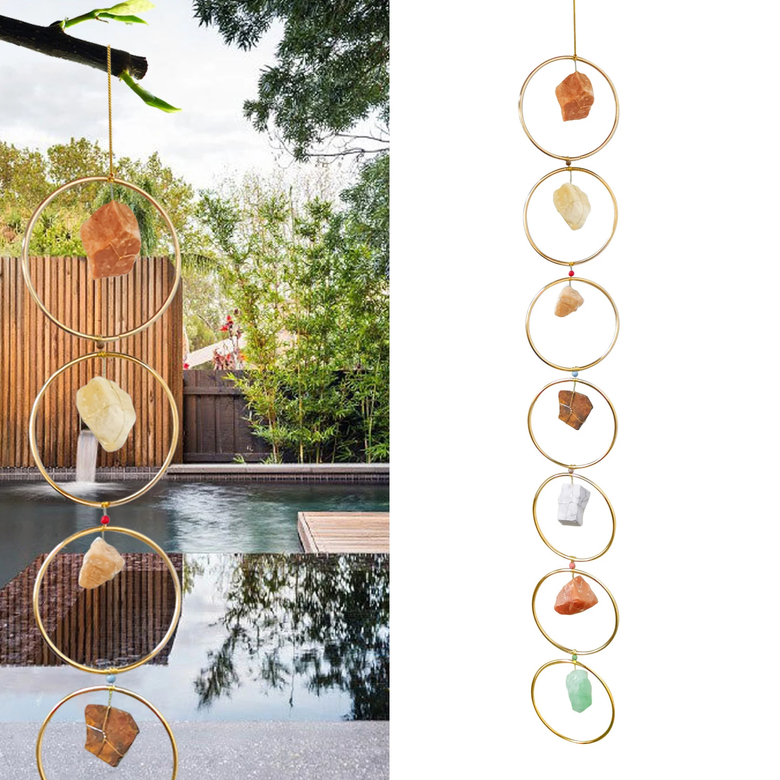 Hanging Ornament - 7 Chakras Reiki Healing Stones for Good Luck Meditation 
Hanging Ornament - 7 Chakras Reiki Healing Stones for Good Luck Meditation