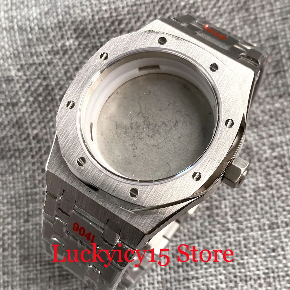 New Version 316L Stainless Steel Case Sliver Case 41MM Fit NH35A NH36A SKX Automatic Movement Watch For Men's Sapphire Glass
New Version 316L Stainless Steel Case Sliver Case 41MM Fit NH35A NH36A SKX Automatic Movement Watch For Men's Sapphire Glass