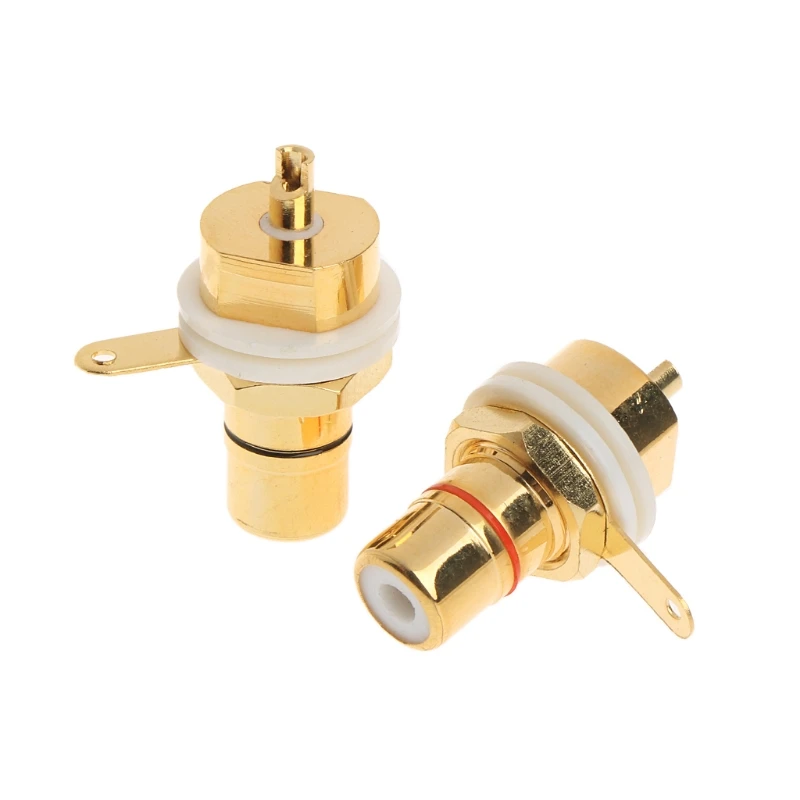 2 Pcs CMC Gold Plated RCA Female Phono Panel Mount Chassis Connector Drop Shipping
2 Pcs CMC Gold Plated RCA Female Phono Panel Mount Chassis Connector Drop Shipping