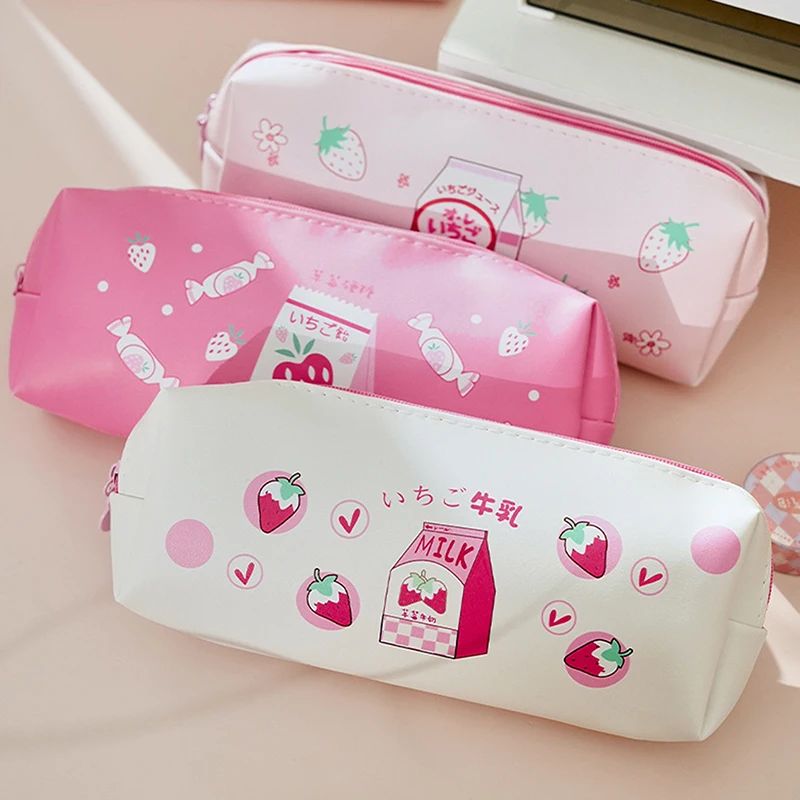 Cute Strawberry Pencil Bag Kawaii Pencil Case Cute Storage Bag Flower Stationery Storage Bag Large Capacity School Supplies
Cute Strawberry Pencil Bag Kawaii Pencil Case Cute Storage Bag Flower Stationery Storage Bag Large Capacity School Supplies