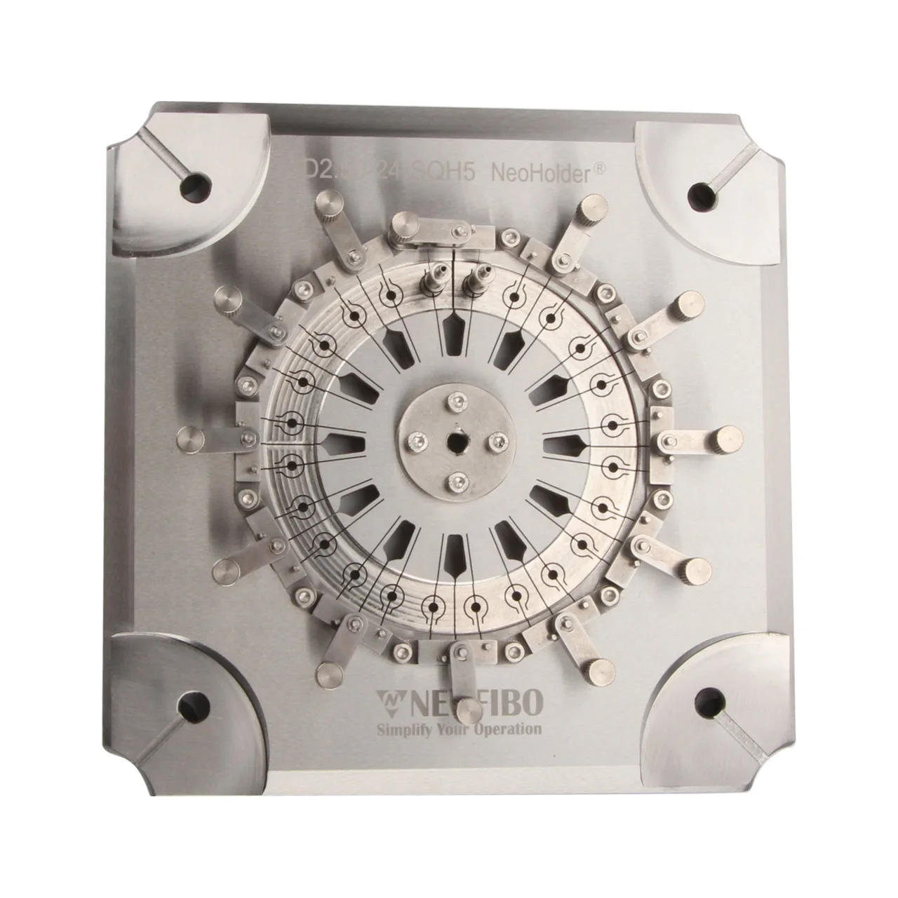 Fiber Optic Polish Jig 24 Ferrules Fiber Polishing Jig D2.5mm 24 SQH6 2.5mm Fiber Polishing Jig
Fiber Optic Polish Jig 24 Ferrules Fiber Polishing Jig D2.5mm 24 SQH6 2.5mm Fiber Polishing Jig