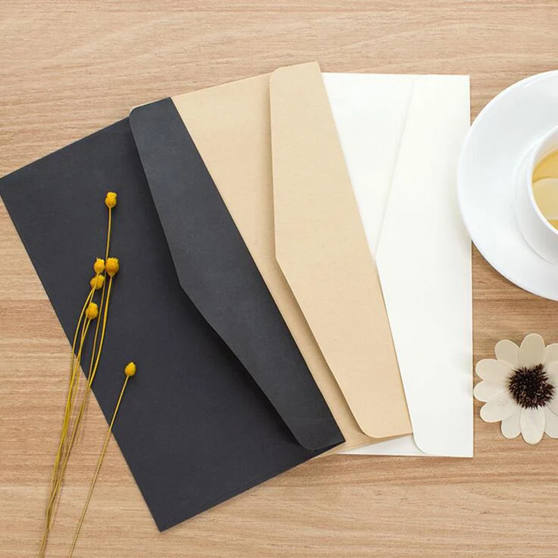 20pcs/lot Vintage Envelopes Black Kraft Paper Business Card Cover Blank Postcard Greeting Card Invitation Bag Office Supplies
20pcs/lot Vintage Envelopes Black Kraft Paper Business Card Cover Blank Postcard Greeting Card Invitation Bag Office Supplies