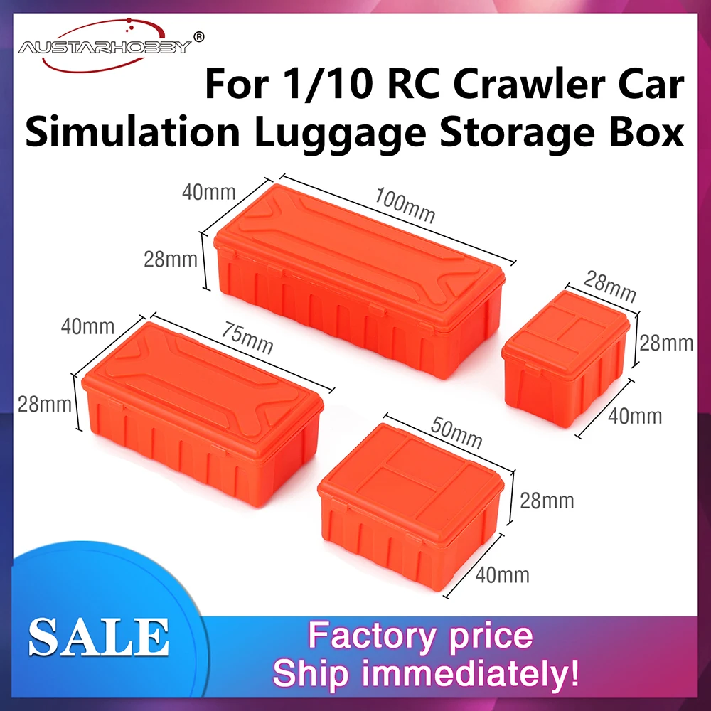 AUSTARHOBBY Simulation Luggage Storage Box Decoration Tool for Axial SCX10 Traxxas TRX4 TRX6 Redcat Gen8 HSP 1/10 RC Crawler Car
AUSTARHOBBY Simulation Luggage Storage Box Decoration Tool for Axial SCX10 Traxxas TRX4 TRX6 Redcat Gen8 HSP 1/10 RC Crawler Car