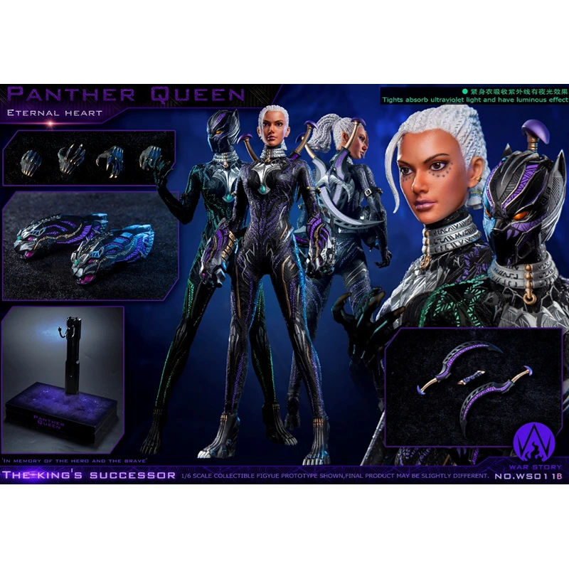 In Stock 1/6 WAR STORY WS011 B Wind Panther Queen Female Black Panther 2 Figure Full Set 1/6 Soldier Action Figure Collectible
In Stock 1/6 WAR STORY WS011 B Wind Panther Queen Female Black Panther 2 Figure Full Set 1/6 Soldier Action Figure Collectible