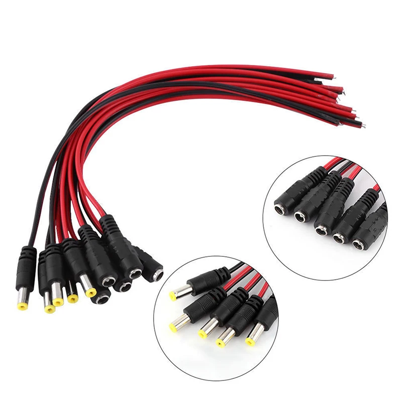 20pcs (10pcs Male+10pcs Female) DC Power Jack Connector Adapter Plug 2.1 x 5.5mm for LED Strip Light CCTV Camera
20pcs (10pcs Male+10pcs Female) DC Power Jack Connector Adapter Plug 2.1 x 5.5mm for LED Strip Light CCTV Camera