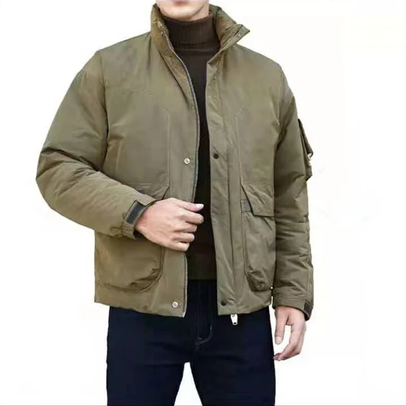 Short Down Jacket Men's Winter Warm Collar Work Clothes Medium Long Youth Parka Fashion Coat Light Thin Outdoor Tooling Tops
Short Down Jacket Men's Winter Warm Collar Work Clothes Medium Long Youth Parka Fashion Coat Light Thin Outdoor Tooling Tops
