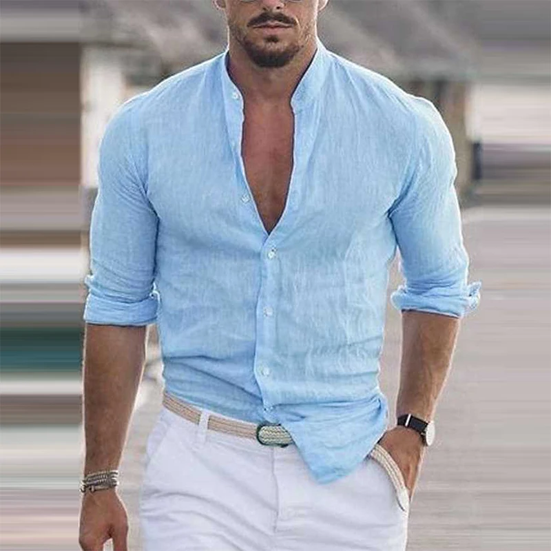 Casual Summer Cotton Linen Shirts Men Casual Beach T Shirt Fashion Long Sleeve O-neck Slim Polo Shirt 2023 Button Solid Polos
Casual Summer Cotton Linen Shirts Men Casual Beach T Shirt Fashion Long Sleeve O-neck Slim Polo Shirt 2023 Button Solid Polos