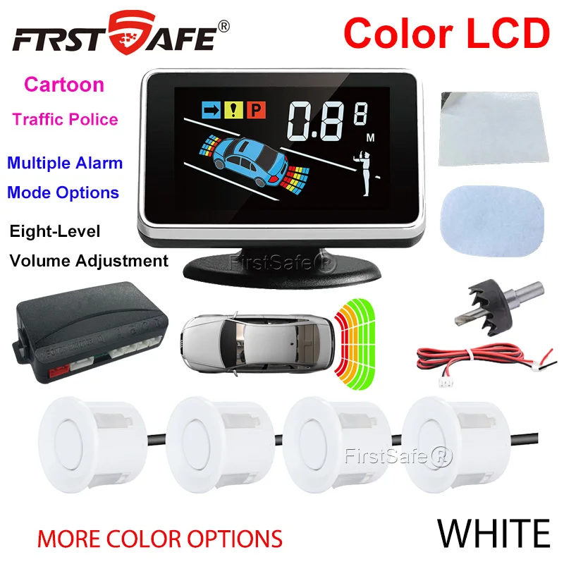 FirstSafe Factory Новый комплект датчиков парковки ЖК-дисплея, цветной ЖК-дисплей, система радара заднего хода, голосовой зуммер человека, сигнализация всех автомобилей
FirstSafe Factory Новый комплект датчиков парковки ЖК-дисплея, цветной ЖК-дисплей, система радара заднего хода, голосовой зуммер человека, сигнализация всех автомобилей