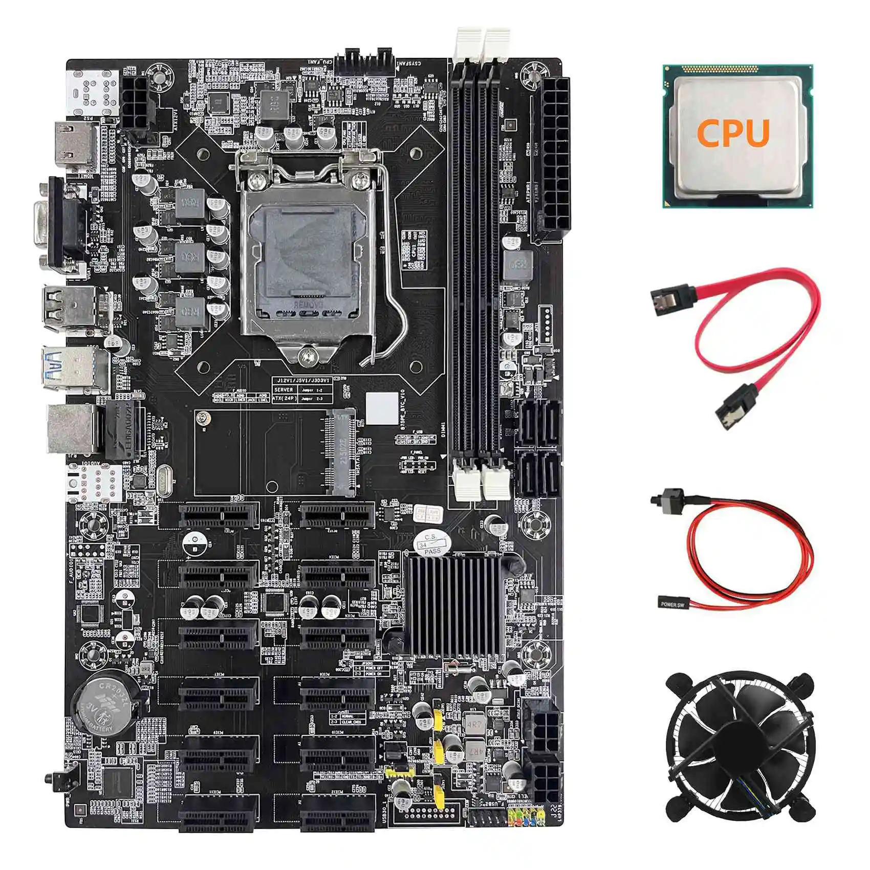 Материнская плата B75 ETH для майнинга 12 PCIE + случайный ЦП + вентилятор + SATA кабель + коммутационный кабель LGA1155 MSATA DDR3 B75 BTC материнская плата для м...
Материнская плата B75 ETH для майнинга 12 PCIE + случайный ЦП + вентилятор + SATA кабель + коммутационный кабель LGA1155 MSATA DDR3 B75 BTC материнская плата для м...