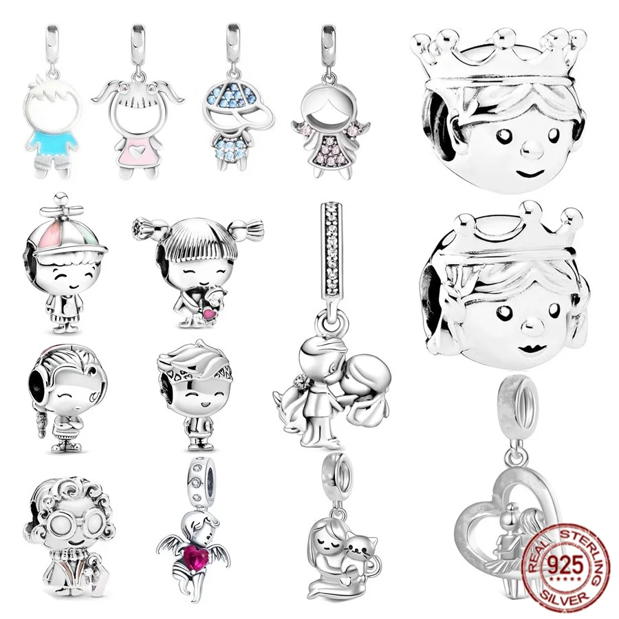 Little Boy's Blue Hat Clothes Charm Beads 925 Sterling Silver Black Girl Dance Pendant Fit Original Pandora Bracelet DIY Jewelry
Little Boy's Blue Hat Clothes Charm Beads 925 Sterling Silver Black Girl Dance Pendant Fit Original Pandora Bracelet DIY Jewelry