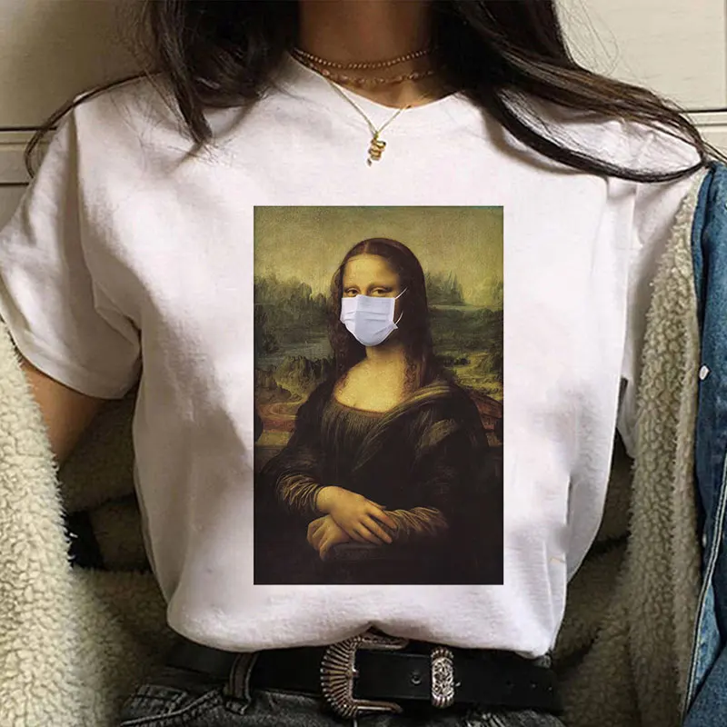 Mona Lisa Graphic Print T-shirt Women Tee Harajuku Aesthetic White Tops Casual Tshirt 2021 New Summer Fashion Y2k Female T Shirt
Mona Lisa Graphic Print T-shirt Women Tee Harajuku Aesthetic White Tops Casual Tshirt 2021 New Summer Fashion Y2k Female T Shirt