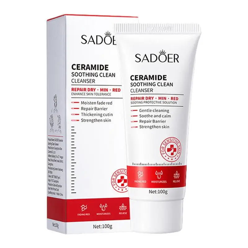 100g Facial Moisturizing Cleanser Ceramide Foam Cleanser For Most Skin Types Moisturizing Whitening Deep Cleaning Face Wash
100g Facial Moisturizing Cleanser Ceramide Foam Cleanser For Most Skin Types Moisturizing Whitening Deep Cleaning Face Wash