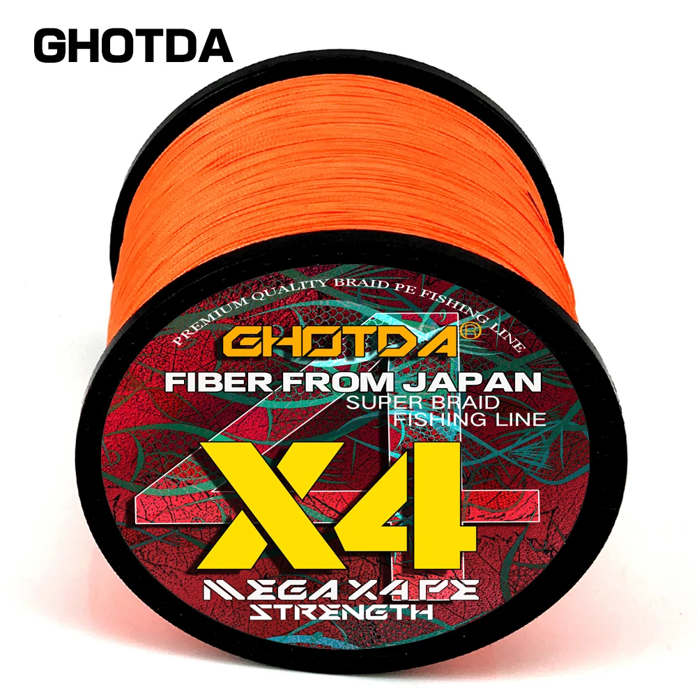 Ghotda 500M 100% PE Braided Fishing Line 4 Strands Multifilament Seamless Weaving Super Strong 10-80LBS for Carp Fishing
Ghotda 500M 100% PE Braided Fishing Line 4 Strands Multifilament Seamless Weaving Super Strong 10-80LBS for Carp Fishing