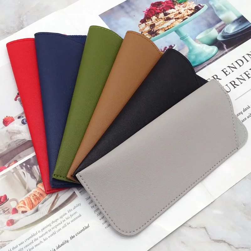 PU Leather Pouch Bag Pocket Eyeglasses Sleeve Eyewear Protector Pure Color Leather Eyeglass Sunglasses Reading Glasses Case Soft
PU Leather Pouch Bag Pocket Eyeglasses Sleeve Eyewear Protector Pure Color Leather Eyeglass Sunglasses Reading Glasses Case Soft