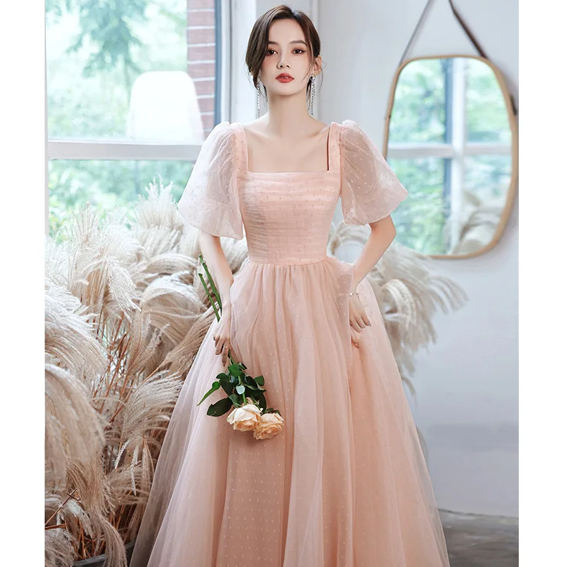 Women Pink Fairy Square Neck Prom Party Gown Prinecess Long A-Line Tulle Evening Dresses Robe De Soiree
Women Pink Fairy Square Neck Prom Party Gown Prinecess Long A-Line Tulle Evening Dresses Robe De Soiree