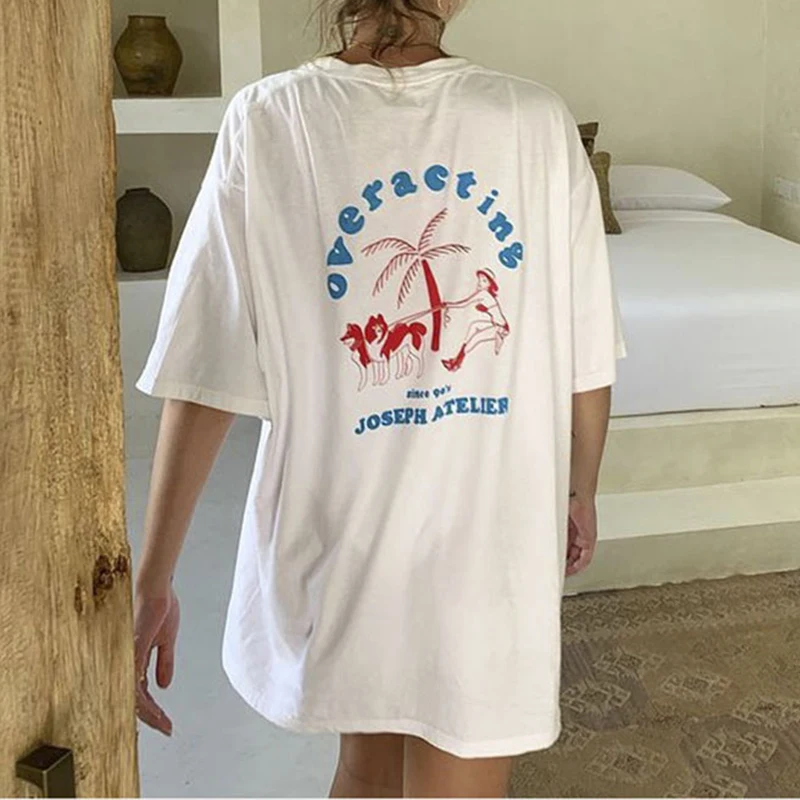 Boho White 100% Cotton Back Coconut Letter Print Graphic Tee Women Short Sleeve Casual Tshirts 2022 Summer American Beach Style
Boho White 100% Cotton Back Coconut Letter Print Graphic Tee Women Short Sleeve Casual Tshirts 2022 Summer American Beach Style