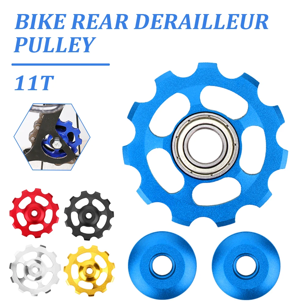 

High Quality 11T Aluminum Alloy Mountain Road Bike Rear Derailleur Pulley Jockey Wheel Bicycle Guide Wheel Bicycle Accessories