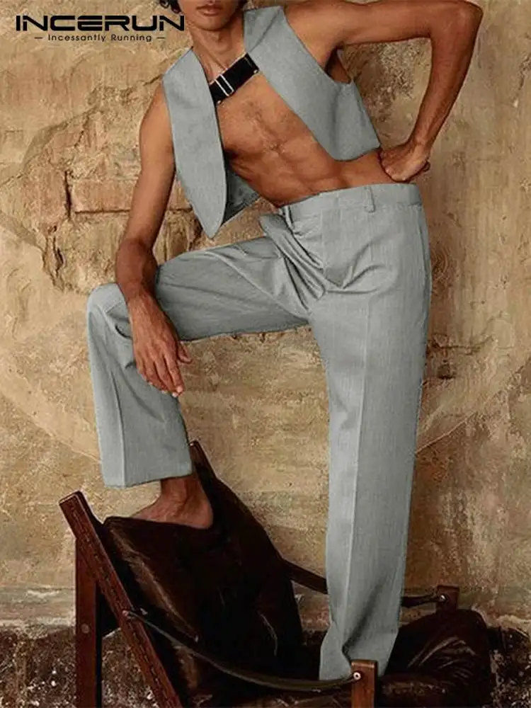 INCERUN 2022 Fashion Men Sets Solid Streetwear Sleeveless Button Crop Vests & Pants 2PCS Personality Summer Men Casual Suits 5XL
INCERUN 2022 Fashion Men Sets Solid Streetwear Sleeveless Button Crop Vests & Pants 2PCS Personality Summer Men Casual Suits 5XL
