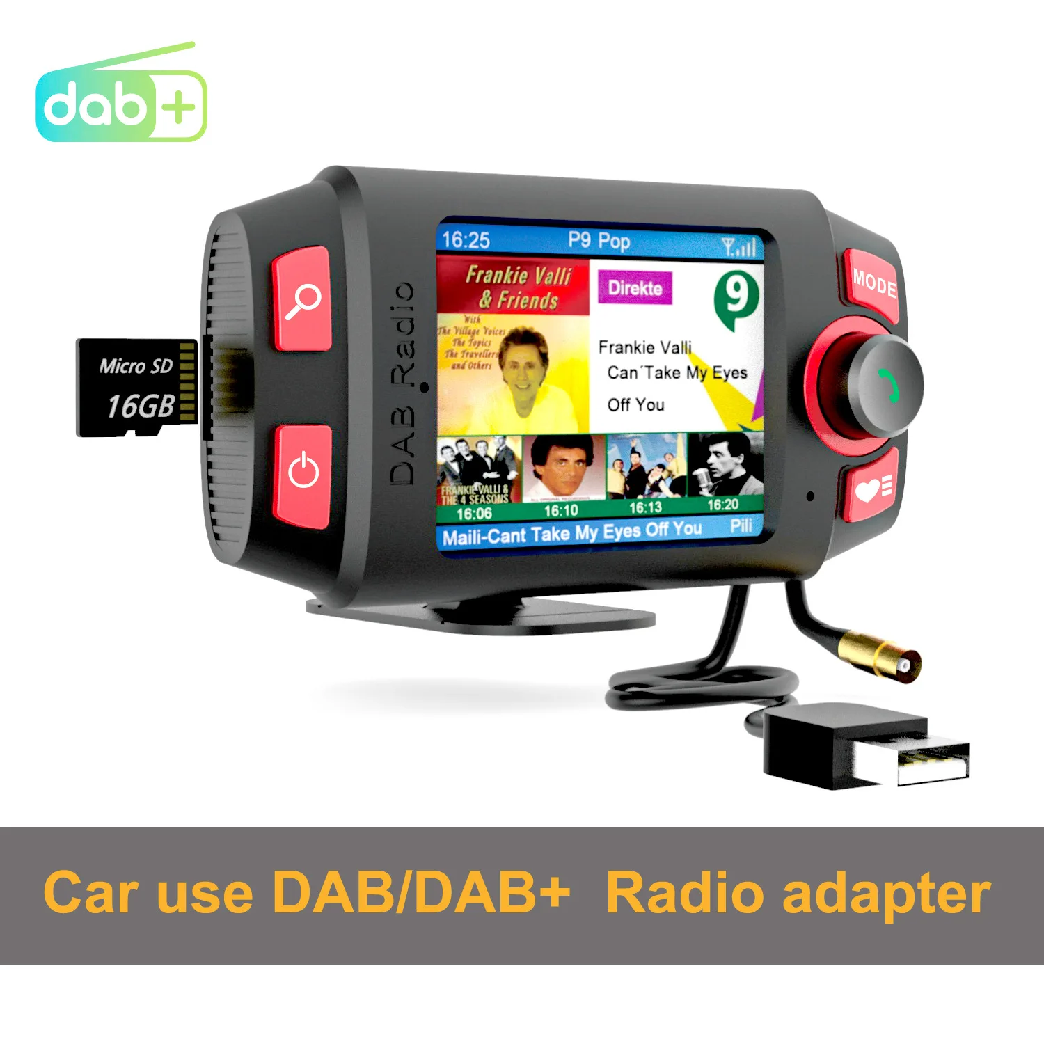 Автомобильный радиоприемник LAMJAD DAB +, цифровой приемник с FM-передатчиком, Bluetooth, AUX 
Автомобильный радиоприемник LAMJAD DAB +, цифровой приемник с FM-передатчиком, Bluetooth, AUX