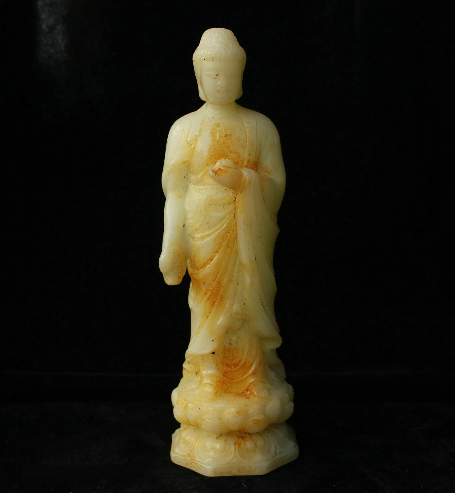 22cm China Natural Old Jade hand carved Shakyamuni Buddha Statue Sculpture
22cm China Natural Old Jade hand carved Shakyamuni Buddha Statue Sculpture