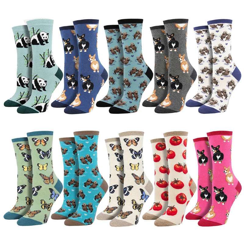 Hot Selling Good Quality Cartoon Women Socks Butterfly Otter Panda Tomato Creative Happy Funny Stockings Holiday Gift Men's Sock
Hot Selling Good Quality Cartoon Women Socks Butterfly Otter Panda Tomato Creative Happy Funny Stockings Holiday Gift Men's Sock