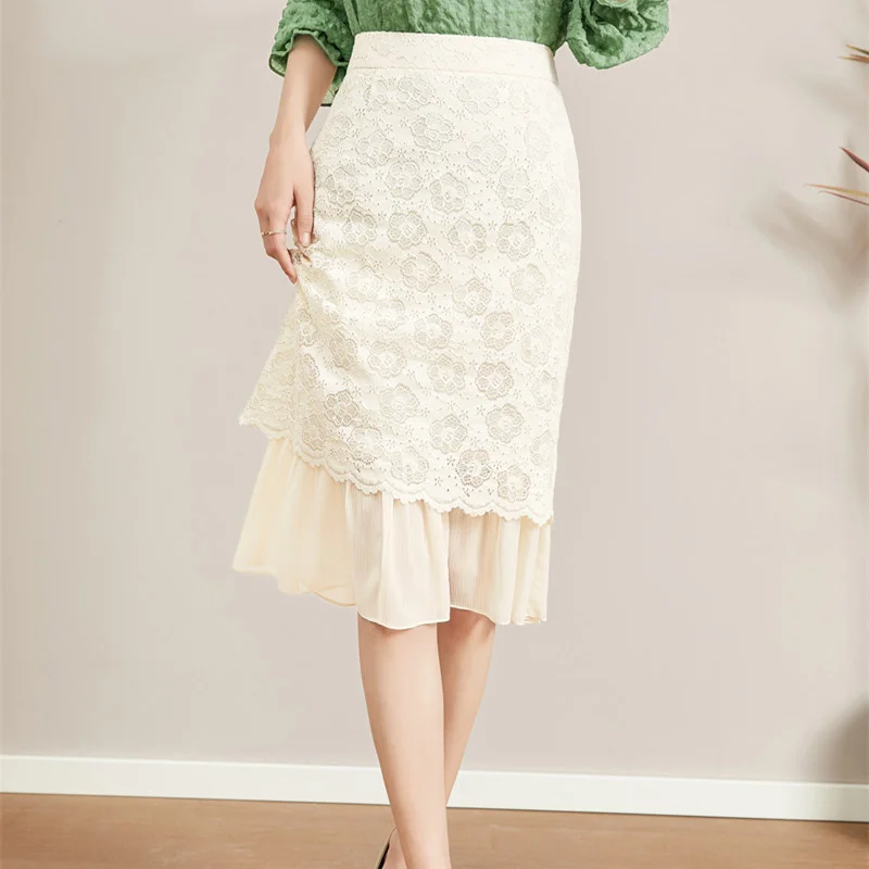 All Match Hook Flower Skirt Spring Patchwork Mesh Elegant Party Lace Skirts 2022 Woman Package Hip Straight Jupe High Waist
All Match Hook Flower Skirt Spring Patchwork Mesh Elegant Party Lace Skirts 2022 Woman Package Hip Straight Jupe High Waist
