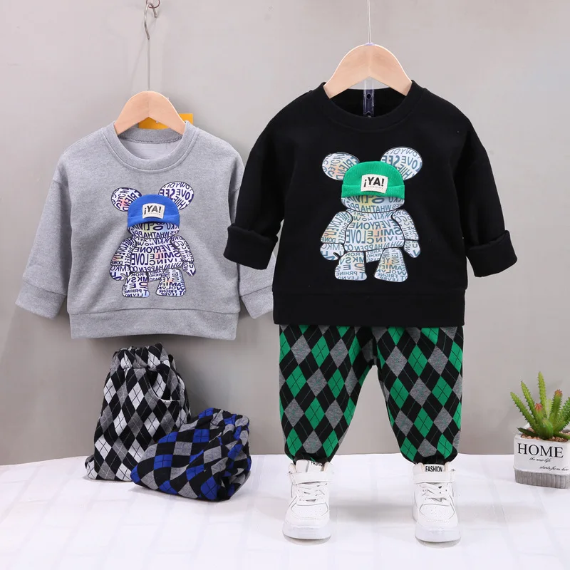 Boys Suit Fashion Korean Bear Embroidery Sweater Pants Suit Spring and Autumn Children Long-sleeved Trousers Two-piece Set
Boys Suit Fashion Korean Bear Embroidery Sweater Pants Suit Spring and Autumn Children Long-sleeved Trousers Two-piece Set
