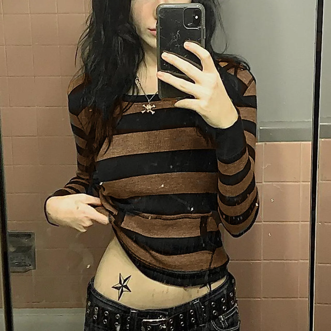 Goth Print Tops Women Stripe Shirts Cute Y2K T-Shirts Dark Button Up V Neck Half Sleeve Sweatshirts Grunge Tees harajuku
Goth Print Tops Women Stripe Shirts Cute Y2K T-Shirts Dark Button Up V Neck Half Sleeve Sweatshirts Grunge Tees harajuku