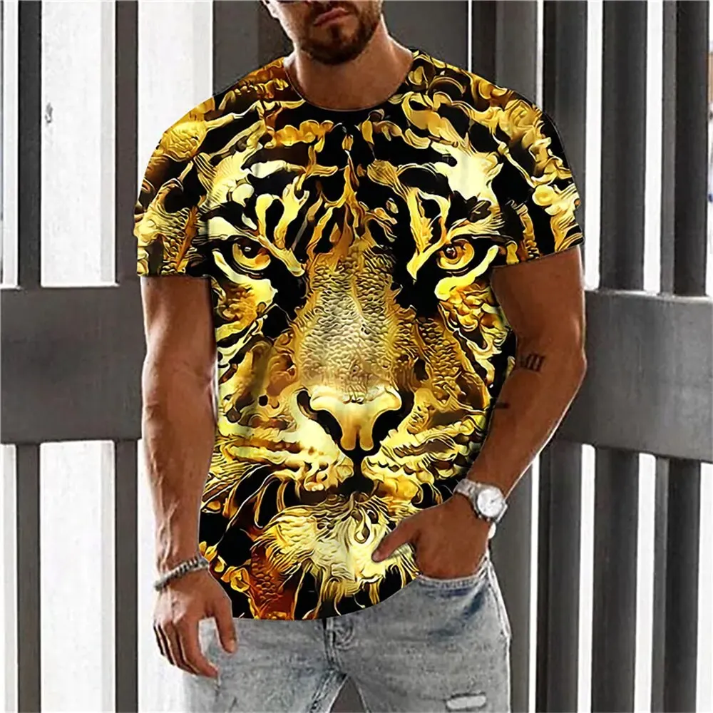 Hip-Hop Summer Men's T-Shirt Animal Tiger Print O-Neck Loose Sports Comfortable Short-Sleeved Daily Street Casual Clothing
Hip-Hop Summer Men's T-Shirt Animal Tiger Print O-Neck Loose Sports Comfortable Short-Sleeved Daily Street Casual Clothing