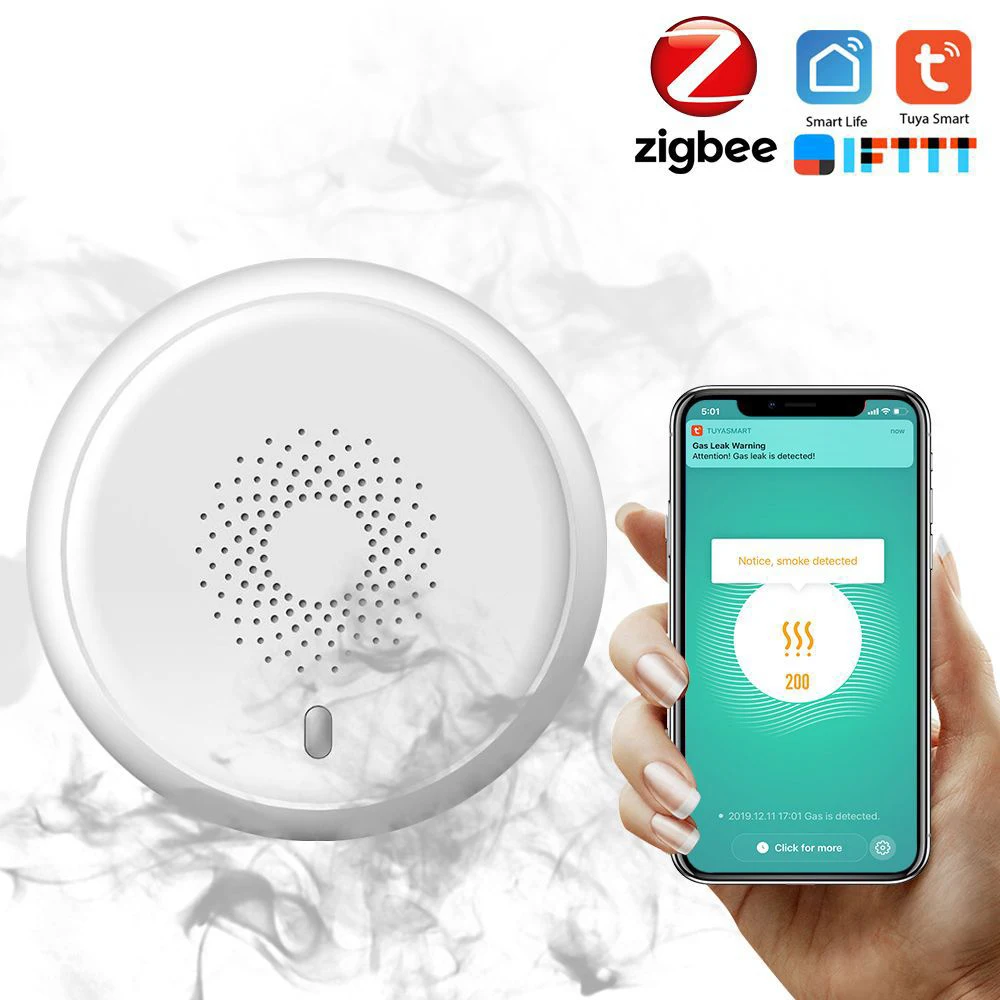 Смарт-детектор дыма Tuya ZigBee3.0, датчик огня zigbee, смарт-детектор дыма, хаб с поддержкой шлюза
Смарт-детектор дыма Tuya ZigBee3.0, датчик огня zigbee, смарт-детектор дыма, хаб с поддержкой шлюза