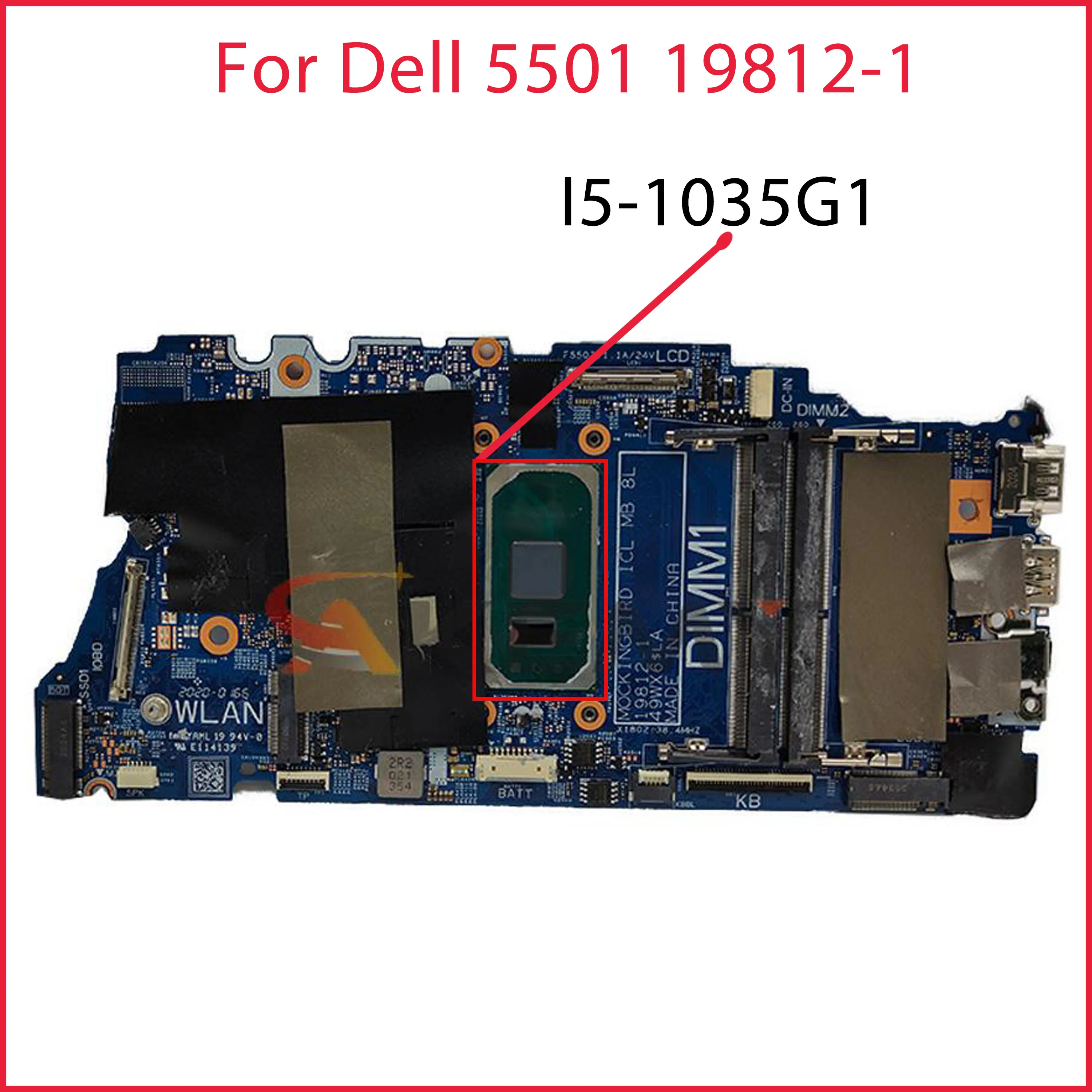 For Dell 5501 Laptop Motherboard With I5-1035G1 CPU GM 19812-1 Mainboard 100% Fully Tested
For Dell 5501 Laptop Motherboard With I5-1035G1 CPU GM 19812-1 Mainboard 100% Fully Tested