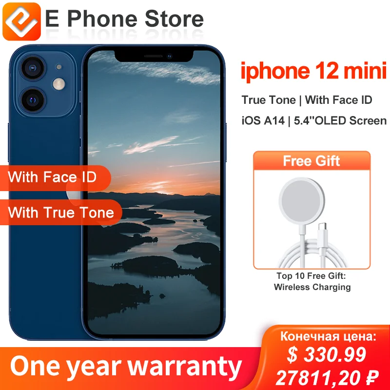 Разблокированный смартфон Apple iPhone 12 mini, 64 ГБ/128 Гб ПЗУ, с функцией распознавания лица, A14, бионический чип, экран OLED 5,4 дюйма, стандартная двойная камера 12 МП
Разблокированный смартфон Apple iPhone 12 mini, 64 ГБ/128 Гб ПЗУ, с функцией распознавания лица, A14, бионический чип, экран OLED 5,4 дюйма, стандартная двойная камера 12 МП
