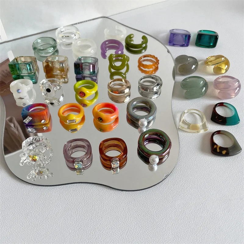 2023 Kpop Cute Goth Transparent Irregular Heart Resin Acrylic Bead Rings Set For Women Egirl BFF Y2K Finger Aesthetic Jewelry
2023 Kpop Cute Goth Transparent Irregular Heart Resin Acrylic Bead Rings Set For Women Egirl BFF Y2K Finger Aesthetic Jewelry