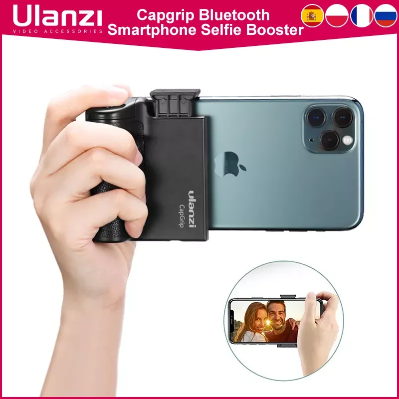 

Беспроводной Bluetooth-стабилизатор для смартфона Ulanzi CapGrip, ручка для селфи, стабилизатор для телефона, держатель, спуск затвора, винт 1/4