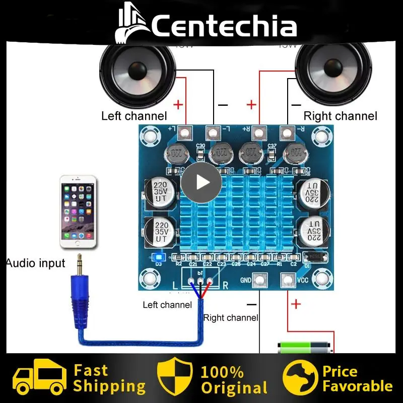 30W+30W Dual Channel Digital Stereo Audio Power Amplifier Board 12V 24V Amplifier Board 8-26V DC Audio Amplifier Board
30W+30W Dual Channel Digital Stereo Audio Power Amplifier Board 12V 24V Amplifier Board 8-26V DC Audio Amplifier Board