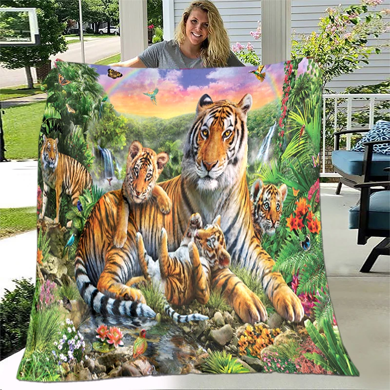 3D Tiger Animal And Plant Jungle Landscape Fleece Throw Blanket Super Soft Flannel Lightweight Warm Sofa Bed Blankets Bedspread
3D Tiger Animal And Plant Jungle Landscape Fleece Throw Blanket Super Soft Flannel Lightweight Warm Sofa Bed Blankets Bedspread