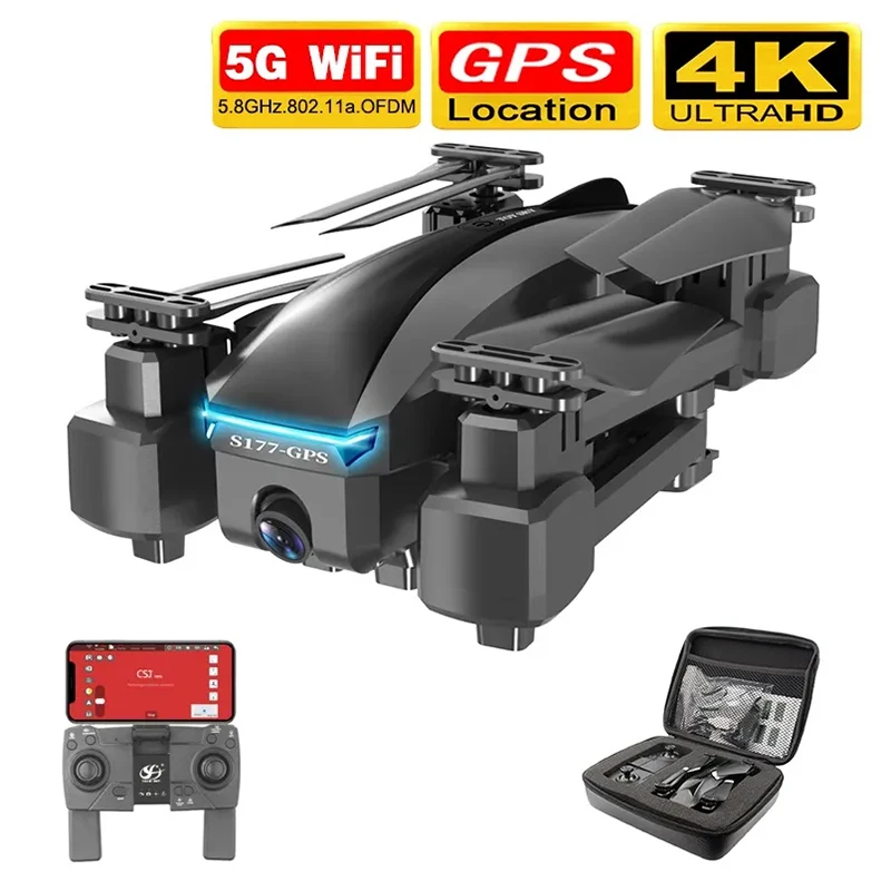 S177 Drone GPS 4k 5G WIFI HD Wide Angle Dual Camera Live Video Professional Aerial Photography RC Quadcopter RC Distance 600m
S177 Drone GPS 4k 5G WIFI HD Wide Angle Dual Camera Live Video Professional Aerial Photography RC Quadcopter RC Distance 600m