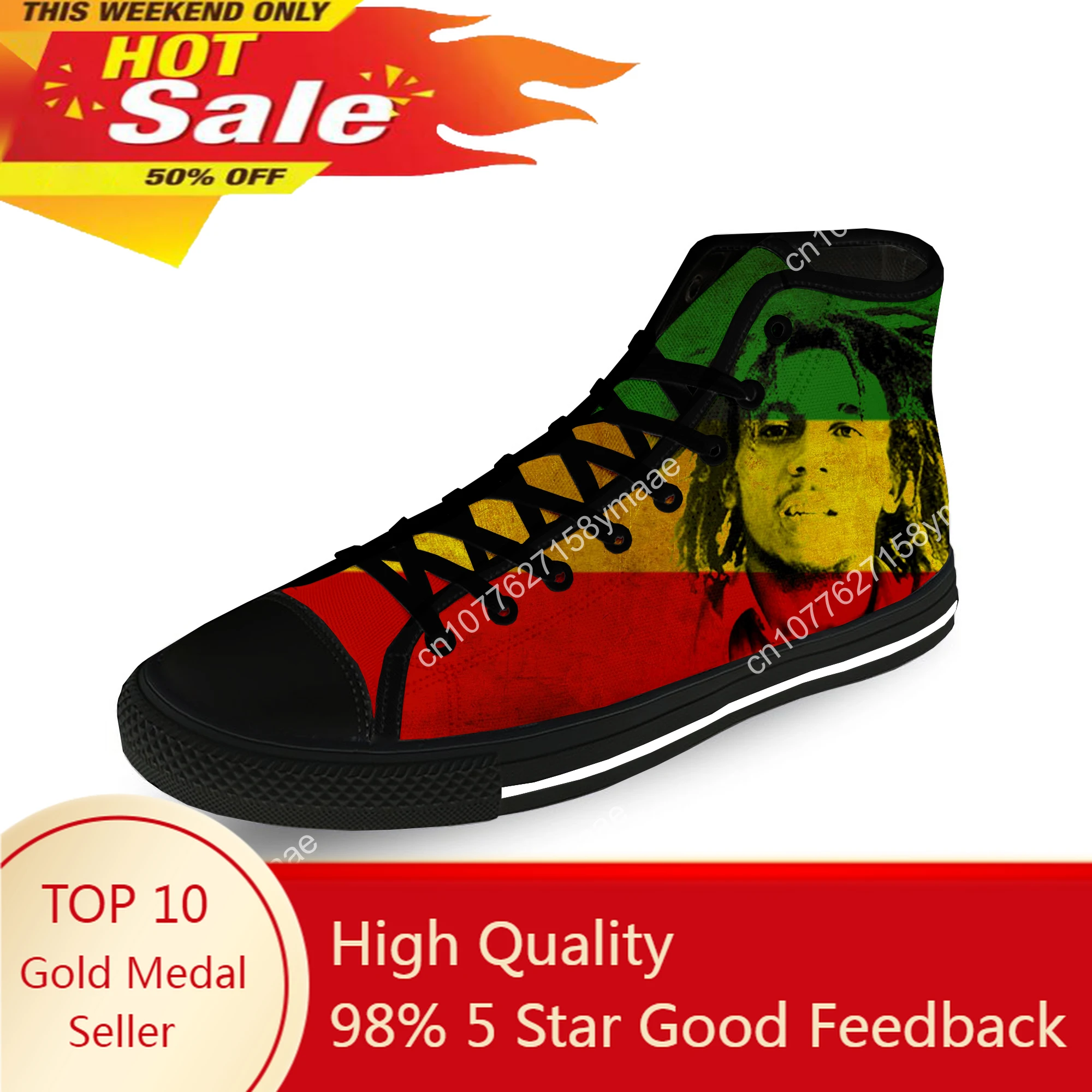 Bob Marley Reggae Star Music Rock Fashion Casual sneakers High Top Lightweight Breathable 3D Printed Men women Canvas Shoes
Bob Marley Reggae Star Music Rock Fashion Casual sneakers High Top Lightweight Breathable 3D Printed Men women Canvas Shoes
