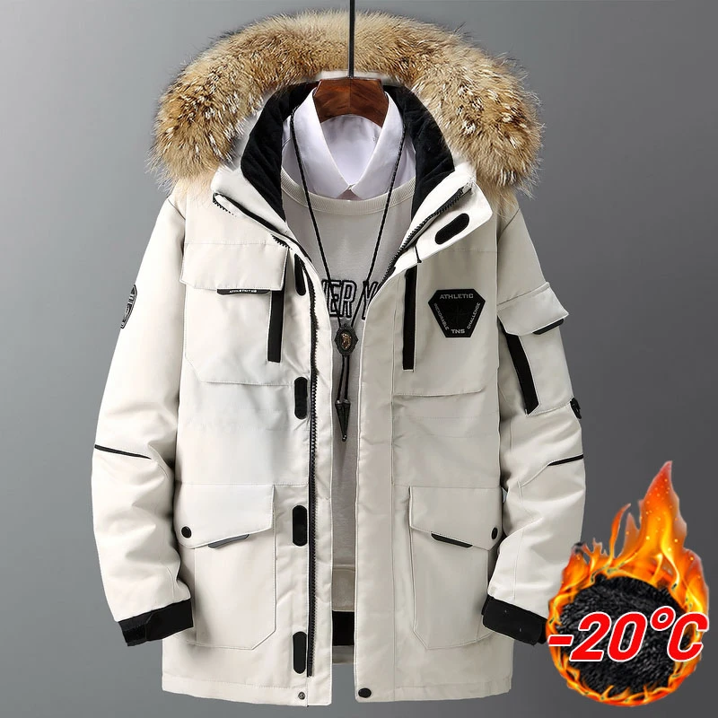 Fur Collar Winter Men's Jackets 2022 Hooded Parka Coat Outdoor Thick Warm White Duck Down Coat Male Quilted Coats Winter Brand
Fur Collar Winter Men's Jackets 2022 Hooded Parka Coat Outdoor Thick Warm White Duck Down Coat Male Quilted Coats Winter Brand