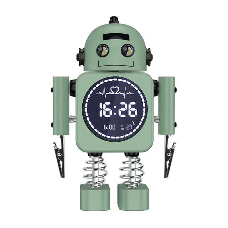 Robot Smart Digital Alarm Clock Temperature Display Desktop Clocks With Snooze Mode Home Bedroom For Child Gift
Robot Smart Digital Alarm Clock Temperature Display Desktop Clocks With Snooze Mode Home Bedroom For Child Gift