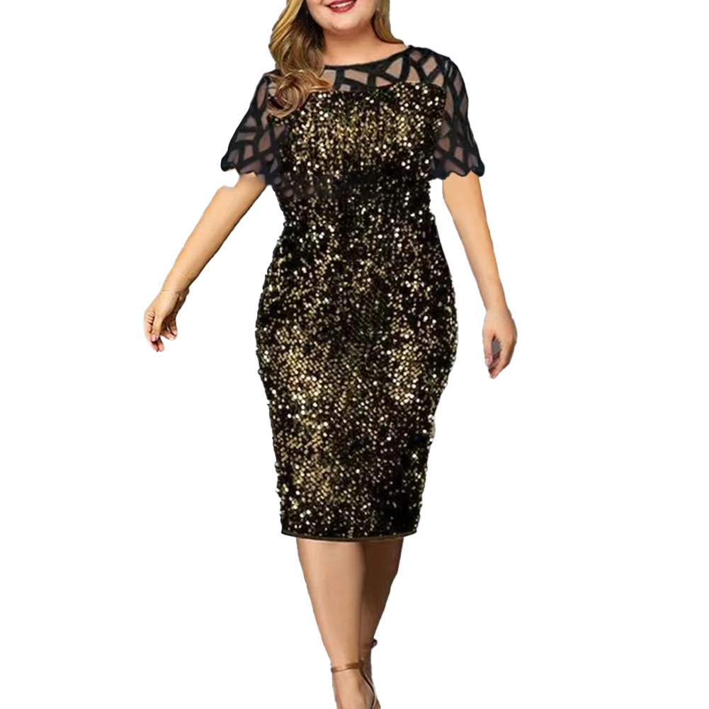 2022 New Autumn Fashion Plus Size Womens Lace Sequin Midi Dress Ladies Cocktail Club Evening Party Dress XL-4XL 5XL
2022 New Autumn Fashion Plus Size Womens Lace Sequin Midi Dress Ladies Cocktail Club Evening Party Dress XL-4XL 5XL