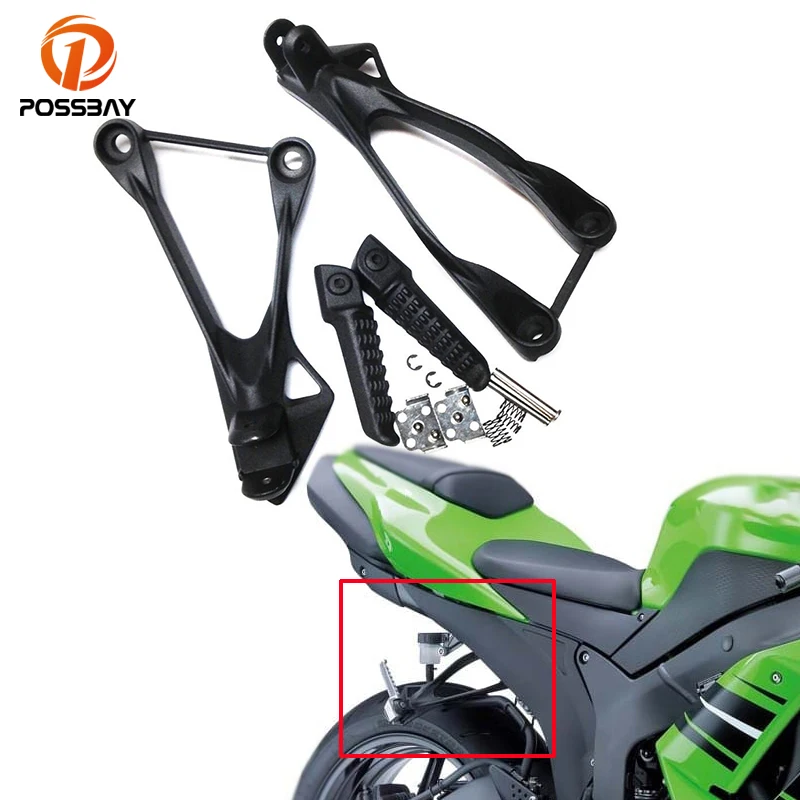 Black Rear Passenger Footrest Foot Pegs Footpegs Pedals Bracket Motorcycle Accessories for Kawasaki ZX6R 2005 206 2007 2008
Black Rear Passenger Footrest Foot Pegs Footpegs Pedals Bracket Motorcycle Accessories for Kawasaki ZX6R 2005 206 2007 2008