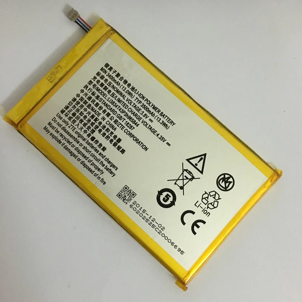 3400mAh Li3834T43P3h965844 For ZTE ZMAX Z970 Grand Memo N5L LTE / N5 / N5S / N9520 / U5 / U5S / U969 / U9815 / V9815 Battery
3400mAh Li3834T43P3h965844 For ZTE ZMAX Z970 Grand Memo N5L LTE / N5 / N5S / N9520 / U5 / U5S / U969 / U9815 / V9815 Battery