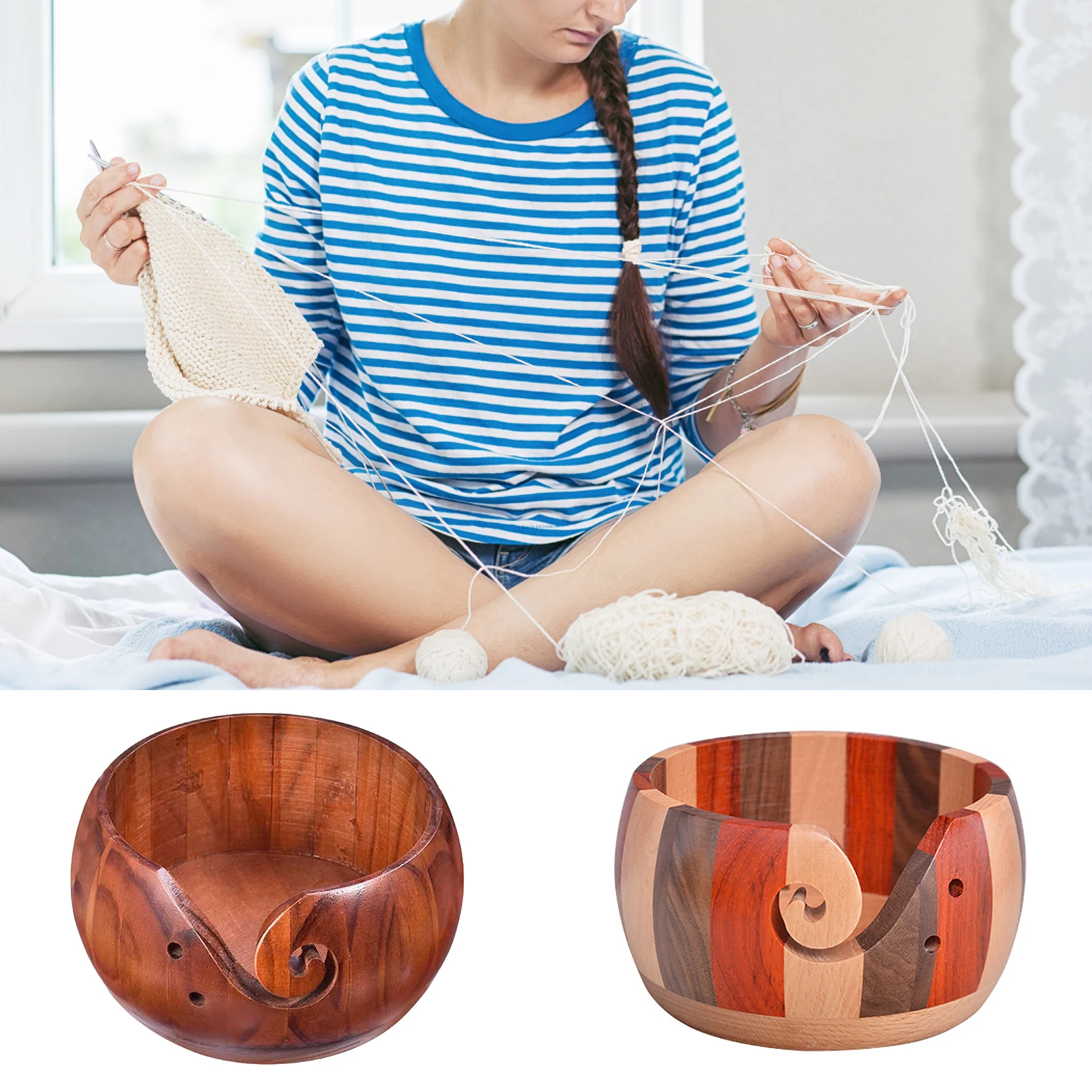Wooden Textile Yarn Bowl Yarn Bowls For Crocheting Round Crochet Yarn Holder DIY Craft Knitting Crocheting Accessories
Wooden Textile Yarn Bowl Yarn Bowls For Crocheting Round Crochet Yarn Holder DIY Craft Knitting Crocheting Accessories