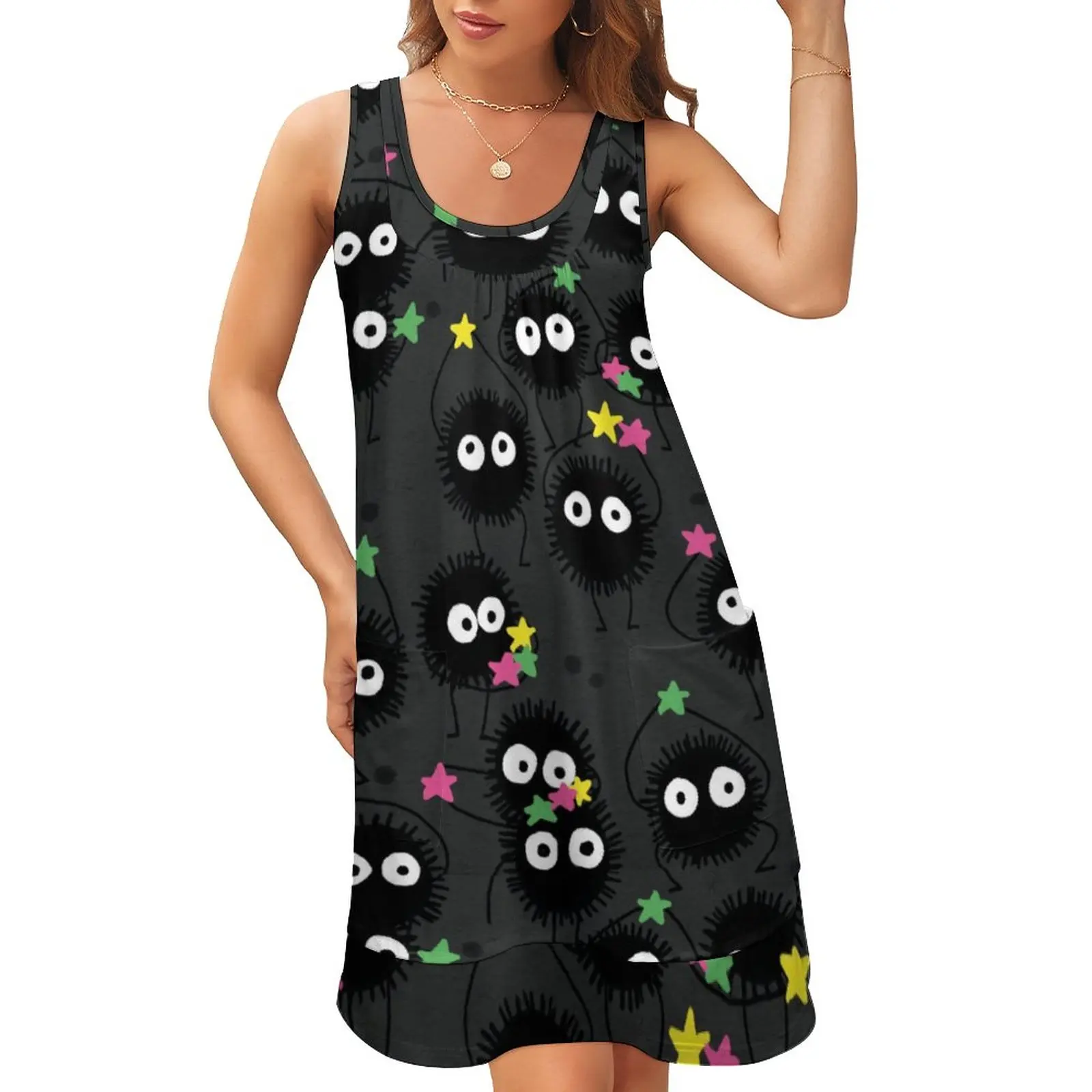 Spirited Away Dress Sugar Stars Ghibli Street Fashion Dresses Patchwork Sexy Tank Dress O Neck Female Print Vestido
Spirited Away Dress Sugar Stars Ghibli Street Fashion Dresses Patchwork Sexy Tank Dress O Neck Female Print Vestido