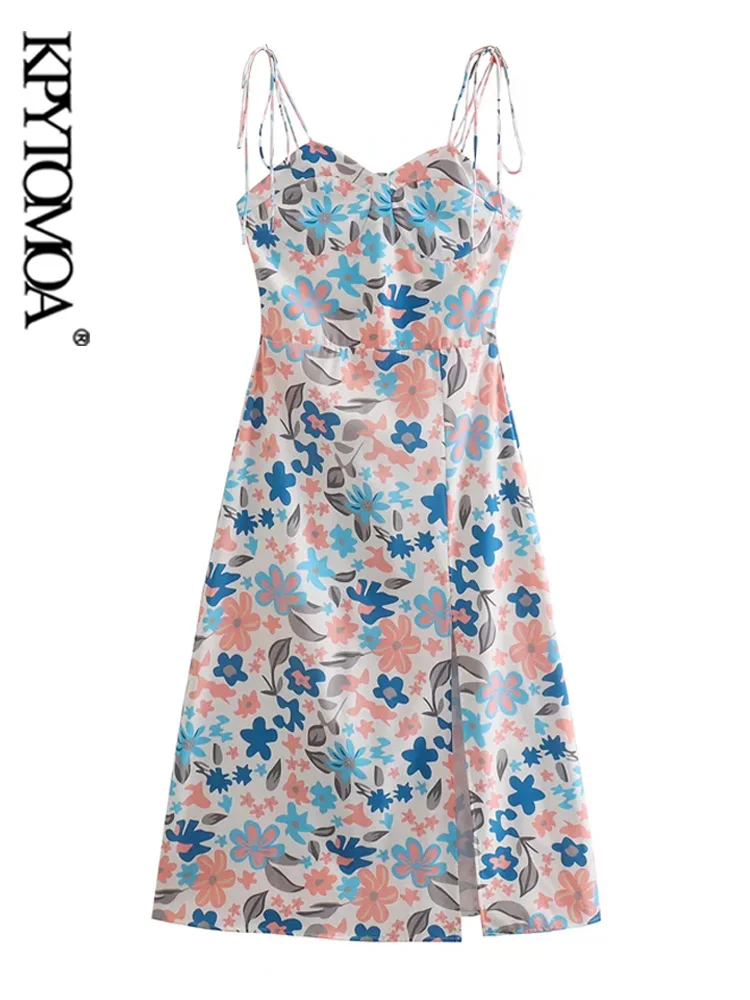 KPYTOMOA женское модное платье миди с разрезом спереди и цветочным принтом винтажные женские платья на молнии с открытой спиной и тонкими брете... 
KPYTOMOA женское модное платье миди с разрезом спереди и цветочным принтом винтажные женские платья на молнии с открытой спиной и тонкими брете...