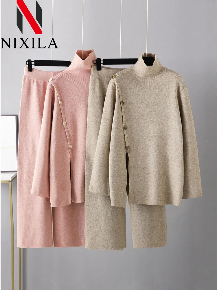 New Winter Autumn Sweater 2 Piece Sets Fashionable Knit Pant Sets Elegant Retro Pullover Two Piece Sets Womens Outfits Clothes
New Winter Autumn Sweater 2 Piece Sets Fashionable Knit Pant Sets Elegant Retro Pullover Two Piece Sets Womens Outfits Clothes