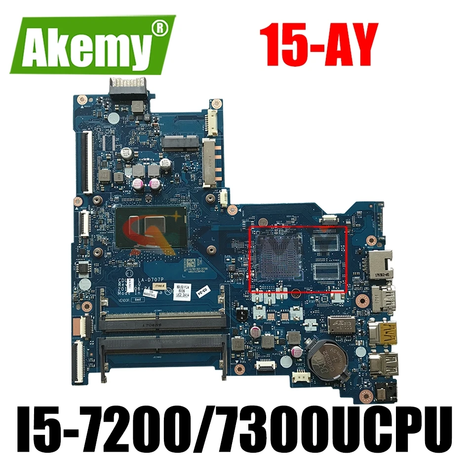 Материнская плата для ноутбука HP Pavilion 15-AY 903795-001 903795-601 CDL50 LA-D707P с I5-7200/7300U DDR4 100% полностью протестирована
Материнская плата для ноутбука HP Pavilion 15-AY 903795-001 903795-601 CDL50 LA-D707P с I5-7200/7300U DDR4 100% полностью протестирована