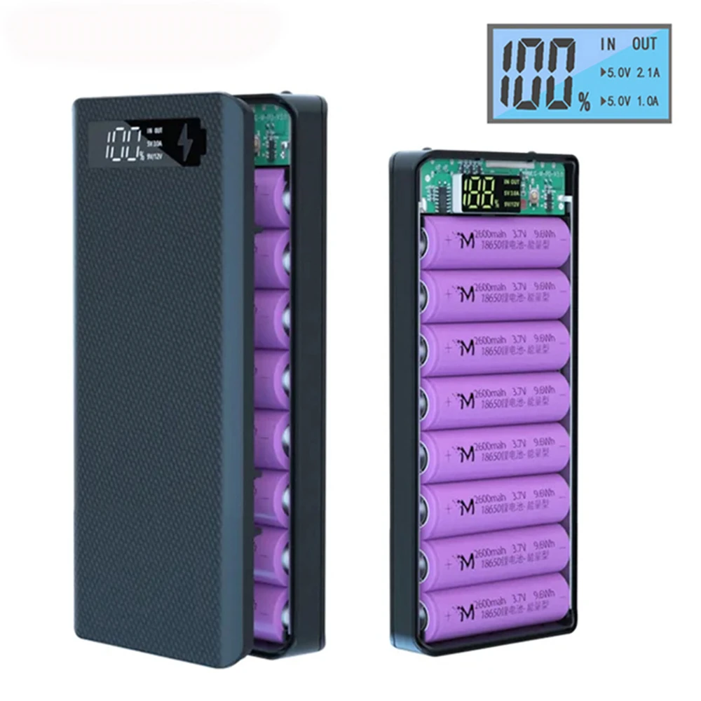 Removable DIY 8*18650 Power Bank Case External 5V 2.1A Battery Charge Storage Box Shell For Charging Mobile Phones Portable
Removable DIY 8*18650 Power Bank Case External 5V 2.1A Battery Charge Storage Box Shell For Charging Mobile Phones Portable