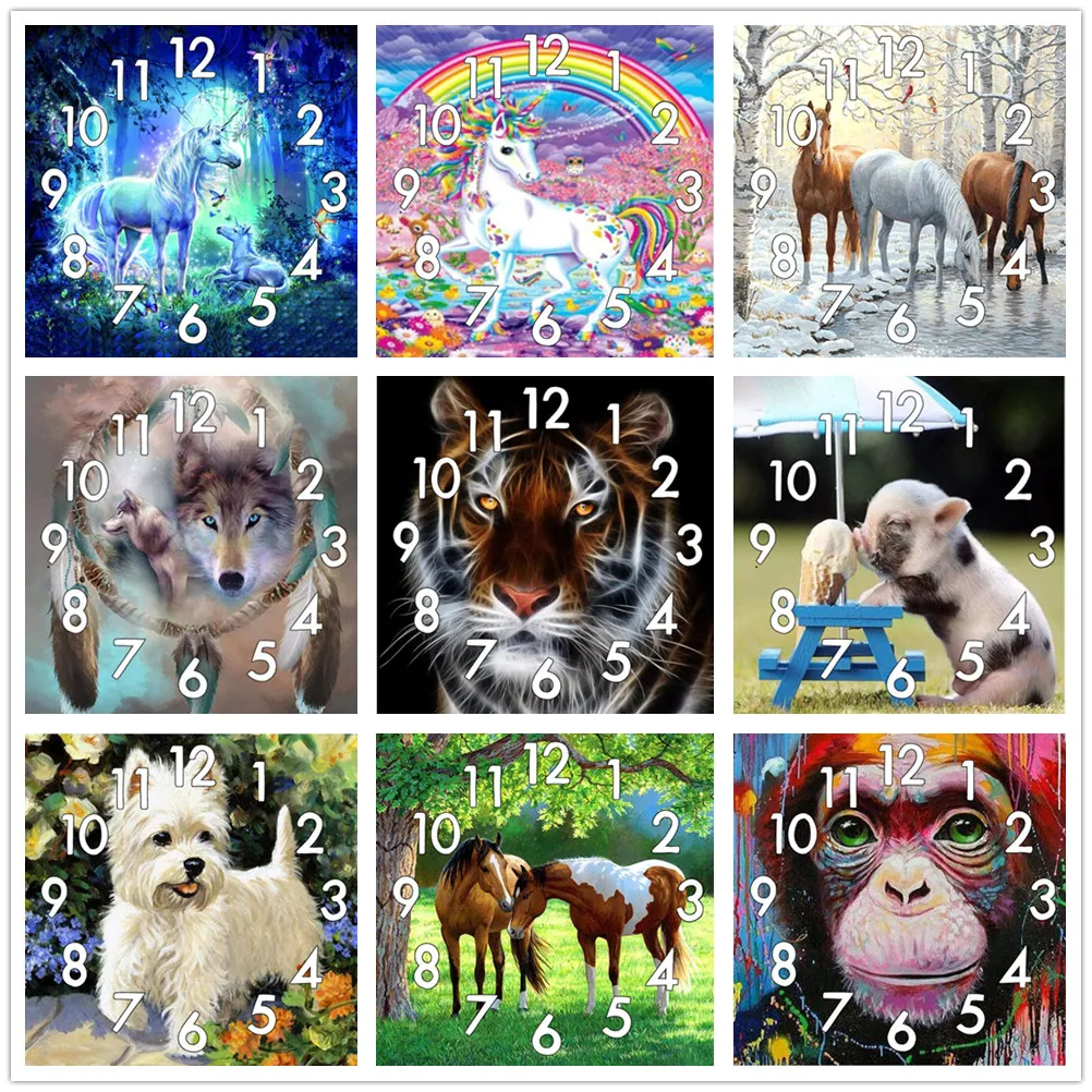 Dpsprue Full Diamond Painting Cross Stitch Animals With Clock Mechanism Mosaic 5D Diy Square Round 3d Embroidery Gift JG06
Dpsprue Full Diamond Painting Cross Stitch Animals With Clock Mechanism Mosaic 5D Diy Square Round 3d Embroidery Gift JG06